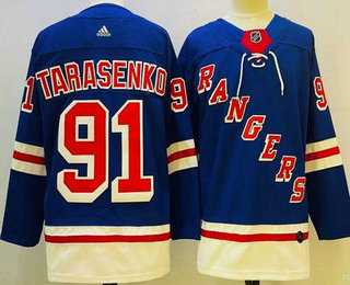 Men%27s New York Rangers #91 Vladimir Tarasenko Blue Authentic Jersey->new york rangers->NHL Jersey